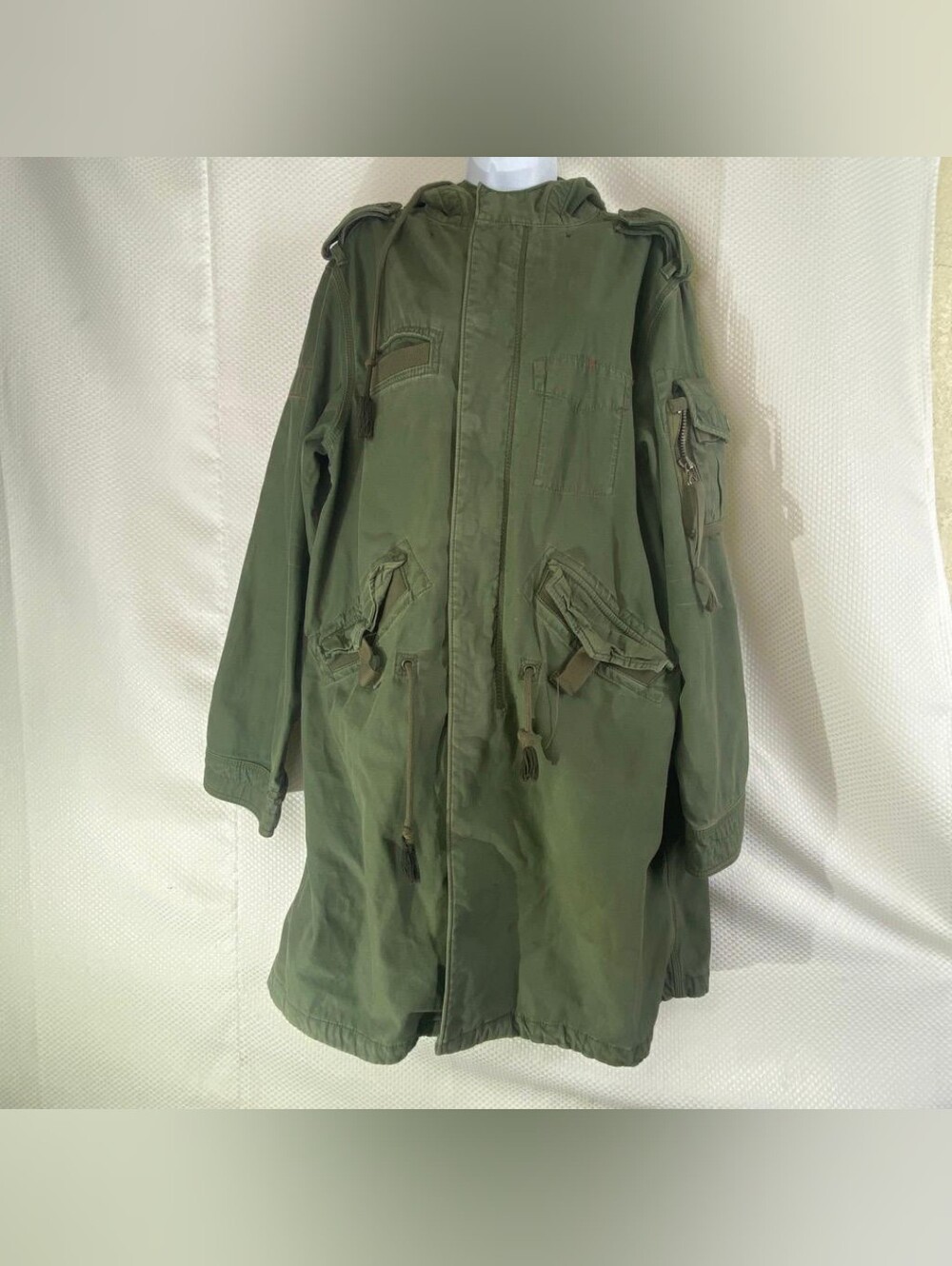 Gap Red Men Olive Green Military-Style Hooded Parka Size XL